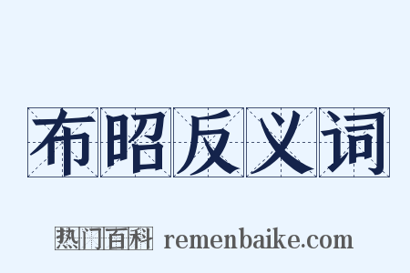 布昭反义词是什么意思的图片